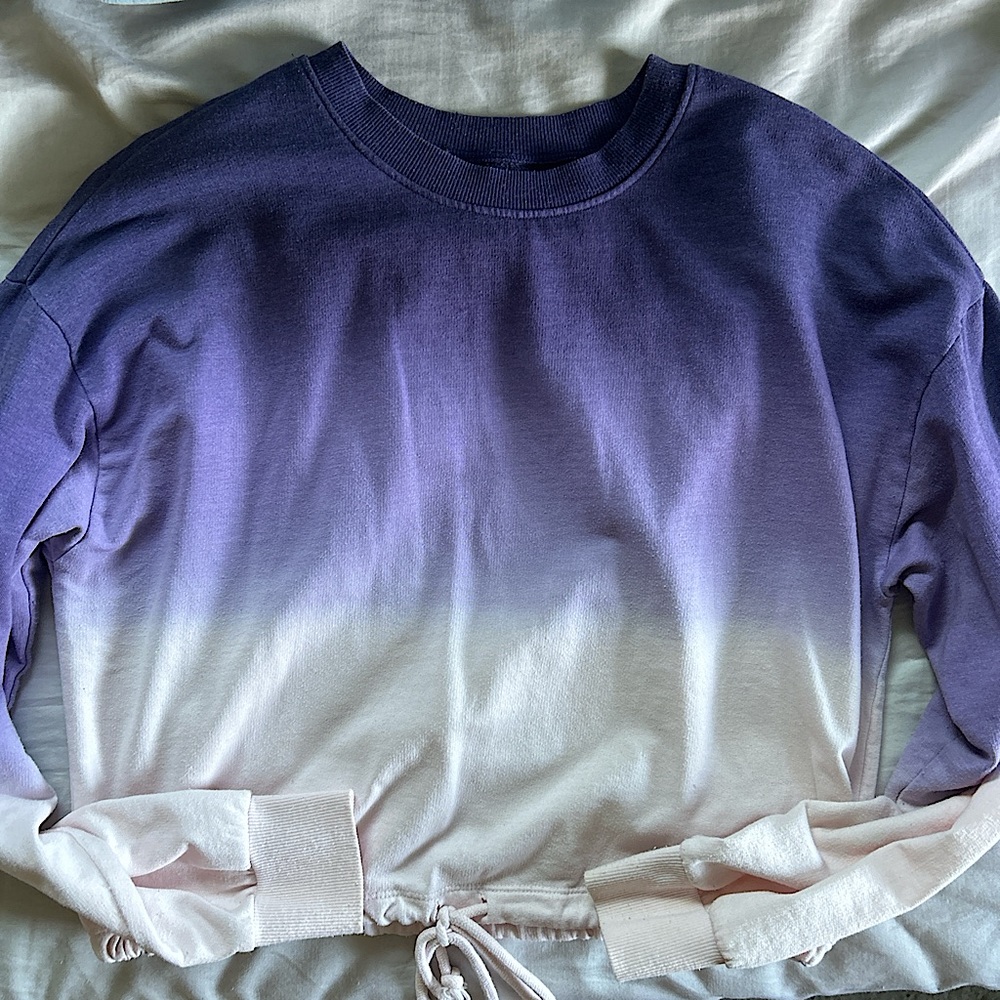Large purple and white sweater from Forever 21
